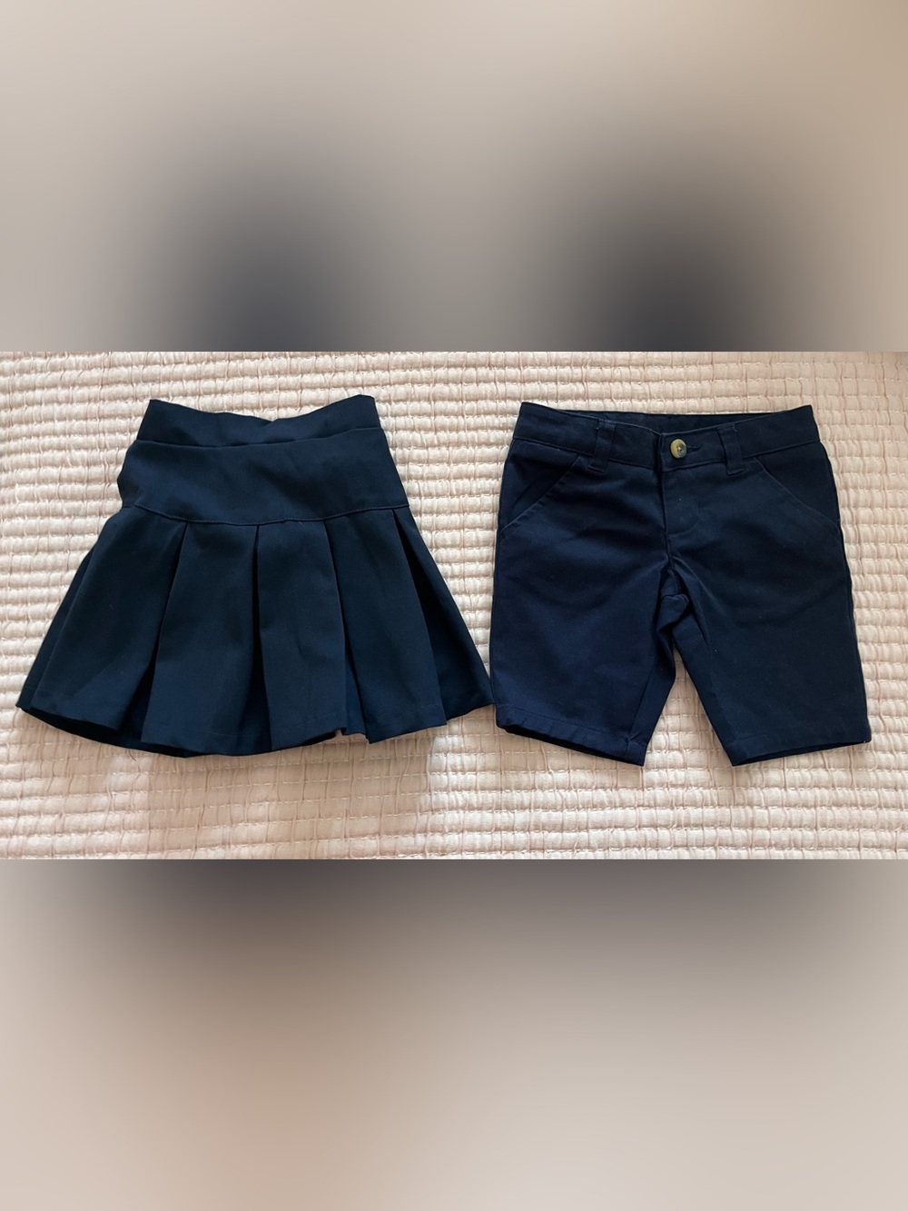 Lot French Toast Shorts Girls Adj Waist School Uniform Skort Navy Blue Size 4